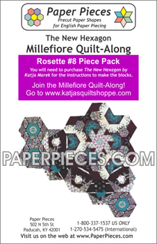 Rosette 8 The New Hexagon Millefiore Quilt-Along-Paper Pieces-Katja Marek