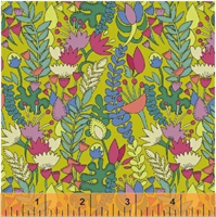 quilten, quiltstof, Windham Fabrics 51289-3 Fantasy Chartreuse