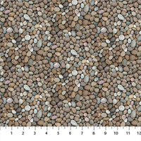 Northcott DP23716-94 Naturescape Pebbles Gray