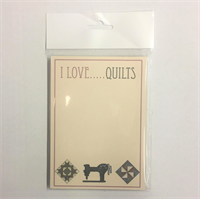 Notitieblokje I love Quilts