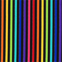 Anthology BC28Q-15 BeColourful Rainbow Stripe w/ Metallic Silver Dots