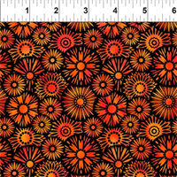 In the beginning 8UGB-1 Unusual Garden II, Blooms - Orange/Black