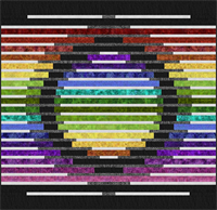 In The Beginning Rainbow of Jewels Mirage Quilt van Laurie Shifrin