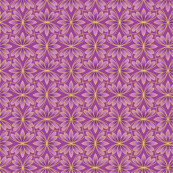 Benartex 13310M-63 Alluring Butterflies Petal Geo Purple