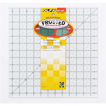 OLFA QR-12s Frosted Advantage Ruler 12.5 x 12.5 inch
