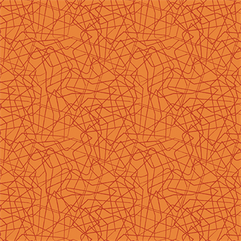 Benartex 13267-39 Stitchy Threaded Lines Dark Orange