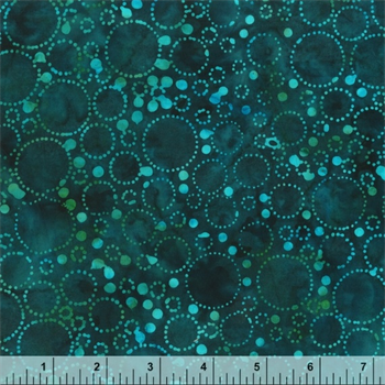 Anthology Becolourful 3167Q-X Peacock Dotted Circles - Dark teal