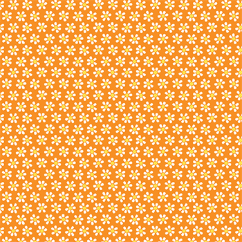 Benartex 13385-37 Chalk Garden - Mini Daisy Orange