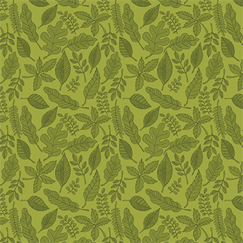 Benartex 13438-44 Pumpkin and Spice Leaves and Spice Tonal Green