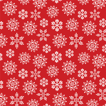 Benartex 13421P-10 Nordic Cabin Snowflake Red