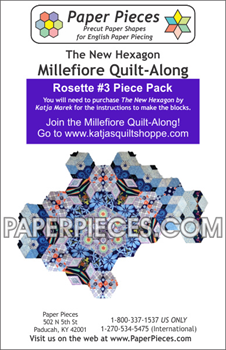 Rosette 3 The New Hexagon Millefiore Quilt-Along-Paper Pieces-Katja Marek