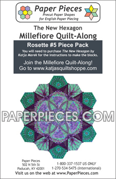 Rosette 4 The New Hexagon Millefiore Quilt-Along-Paper Pieces-Katja Marek