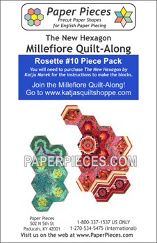 Rosette 10 The New Hexagon Millefiore Quilt-Along-Paper Pieces-Katja Marek