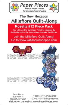 Rosette 12 The New Hexagon Millefiore Quilt-Along-Paper Pieces-Katja Marek