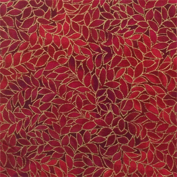 Blank Quilting 088-3795  Leaf Allover Cardinal