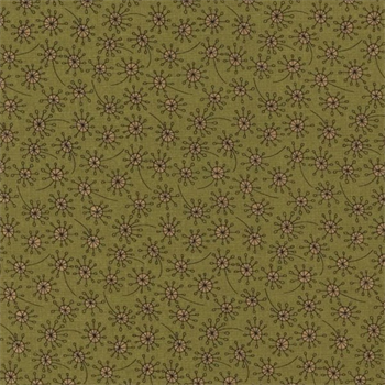 Henry Glass Fabrics 8678-66 Dandelion Teal Green