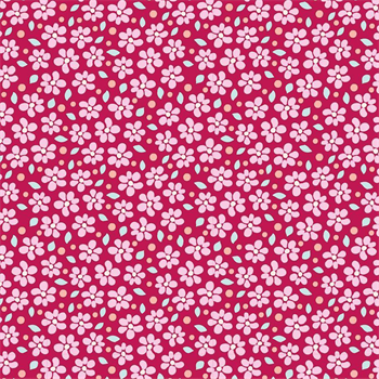 Tilda Fabrics 100110 Bird Pond Raspberry