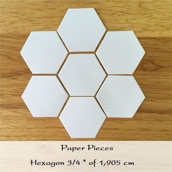 Fabbies Paper Pieces 100 st. Hexagon 3/4 