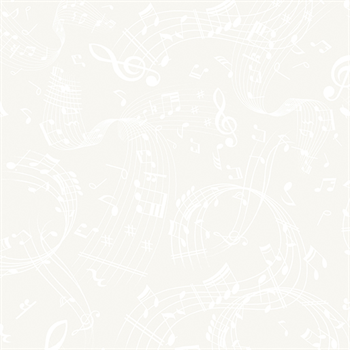 Benartex 7804-09 Better Basics Swirling Music White