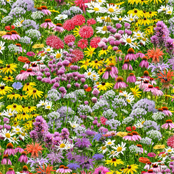 Elizabeths Studio 518 Multi Landscape Medley Bee & Flower