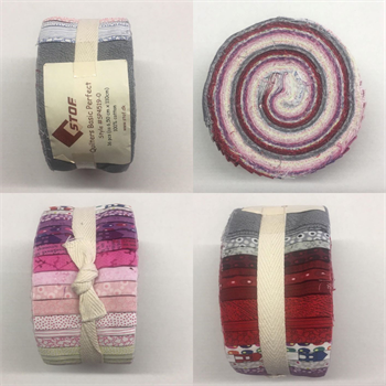 Jelly Roll Quilters Basic Perfect Pink White Red