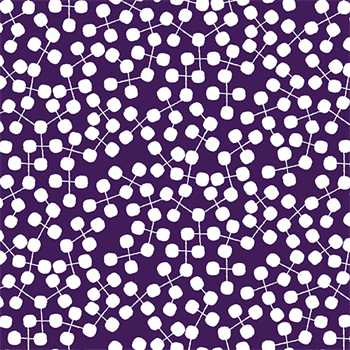 Benartex 9461-62 Branch Dots Violet/White