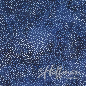 Hoffman 3019-213 Batik Dots Blue