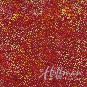 Hoffman Batik 3019-205 Batik Dots Garnet