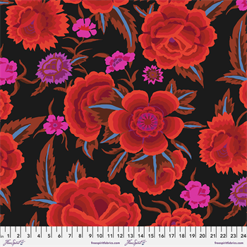 Kaffe Fassett PWGP-106 Embroidered - Red